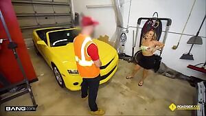Tucker Stevens gets her luxury pussy smashed on a sports car