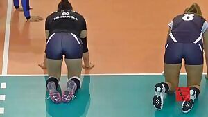 Stretching before the match