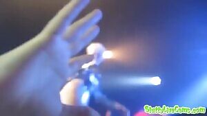 Miley Cyrus allows fans to touch her pussy