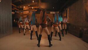 7 sexy russian girls dancing in cheeky bottoms