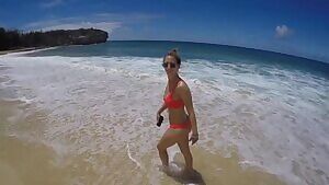 College Girl on the Beach