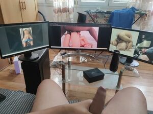 Gay Gooner Gooning Split Screen Porn