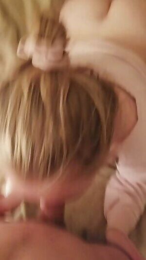 She looks annoyed to be on camera, but still wants to do her best