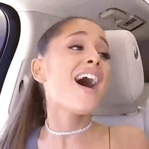 Ariana Grande rubbing herself to orgasm during the car ride...