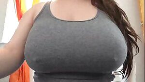 dropping some big titties with hard nipples