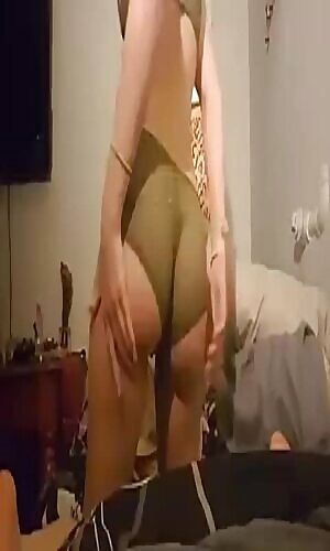 Can you see the butt plug through my panties?