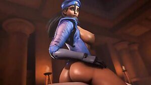 Ana Amari's THICC ASS BOOTY Bouncin'