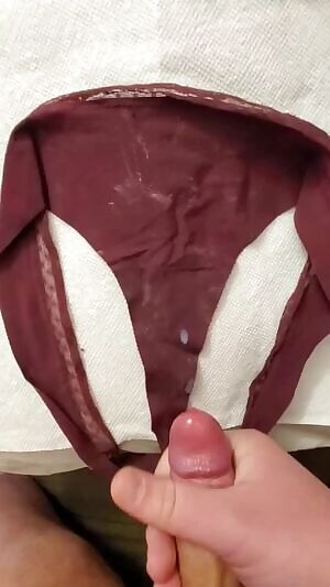 Covered my friend's used thong