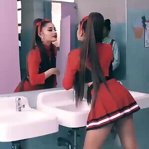 I would fuck this whore as rough and hard as I could from behind right there with that outfit on. What would you do to this teasing slut?