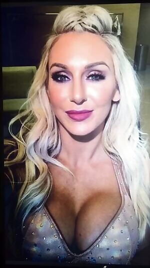Charlotte Flair takes a HUGE WAD OF MY NUT to her pretty face and sexy big titties!!!!
