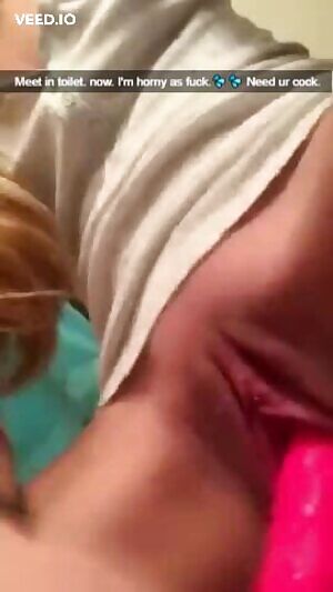 She excuses herself from the dining table and drops you a Snap.