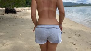 Dared to get naked on the beach