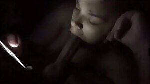 She casually sucks dick while browsing social media