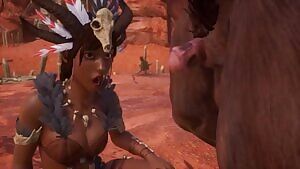 Tribute girl encounters the Fertility King