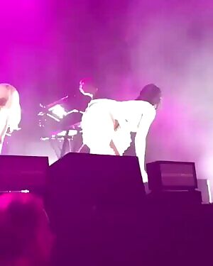 Dua Lipa showing her sexy ass on stage