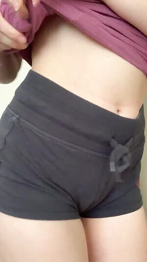 Found my old shorts, perfect for teasing 💗