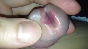 Close up precum slit