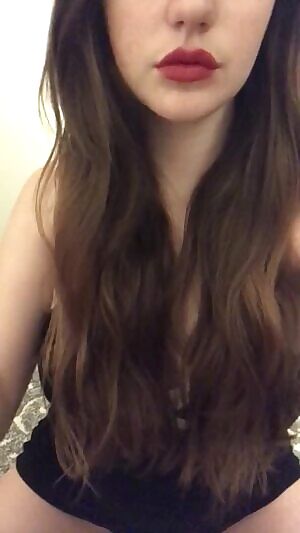 Are red lips and black lingerie tempting enough for you?