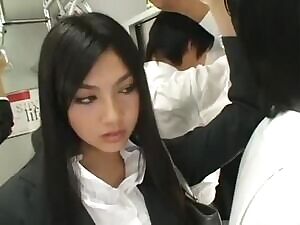 Saori Hara gives passenger a rough train ride