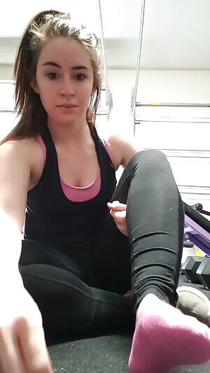 Smelling my feet during a workout