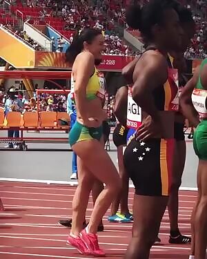 Michelle Jenneke - sexy warm-up gfy