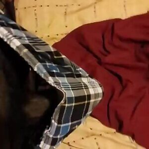 Releasing the thick black cock