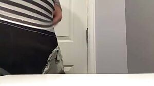 Dripping out a big thick load for you, which you can see pile up on the counter. PMs welcome — hope you like 😜