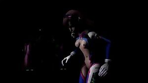 Pervy D.Va caught flashing by Widow