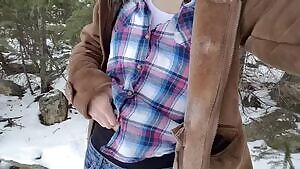 I finally went outside my comfort zone! ;P I'm back inside the warm cabin! on my last night here!