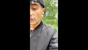 Walking in the forest after a facial - Cum Walk