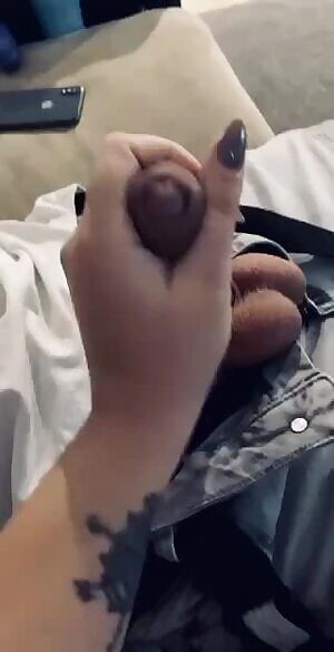 Daddy’s little slut trying to please my cock while worshipping me 🙌🏼