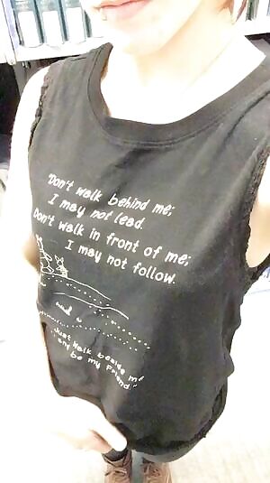 Hiding something sexy under my work shirt ;)