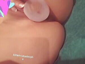 Creampied then plugged... here's the end result!