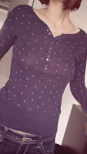 Flashing perfect perky tits