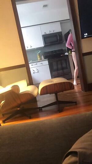 Trying on new panties