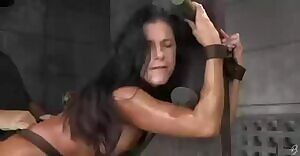 India Summer tied to a post and creampied