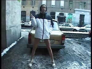 nonchalant pee in public