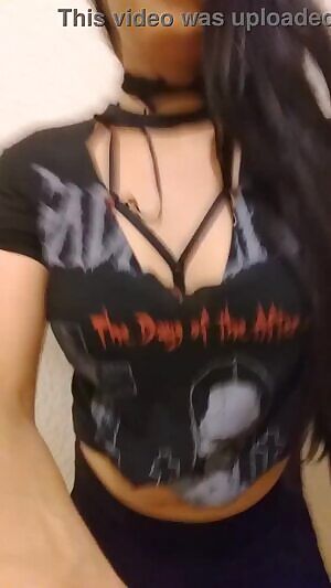 Showing her hard cock