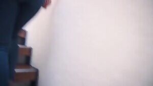 Tiff going up stairs