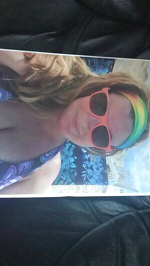 Unloading on a busty friend