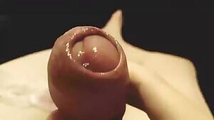 Playing with my uncut cock