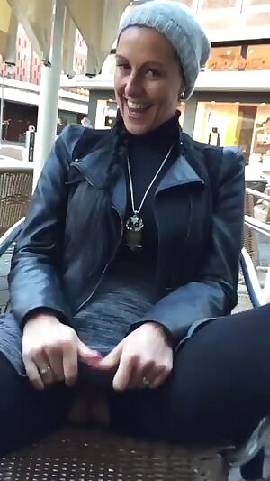 Milf public pussy flash