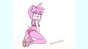 Amy Rose in Underwear Animation