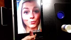 Hot gym girl gets a big cum facial