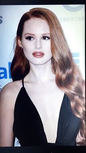 Madelaine Petsch takes a MONSTER load to her gorgeous face and sexy cleavage!!!