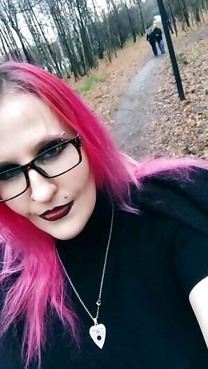 Flashing my pierced titties in public place