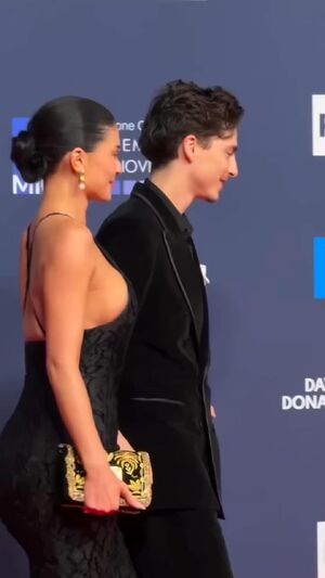 Kylie and Timothée in Rome, Italy this evening attending the 70th David di Donatello Awards at Cinecittà Studios | IG May 2025