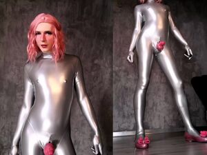 Shiny Clothes Catsuit Latex latexlapel