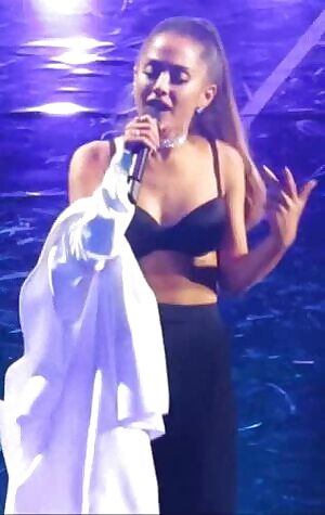 Ariana wearing a bra