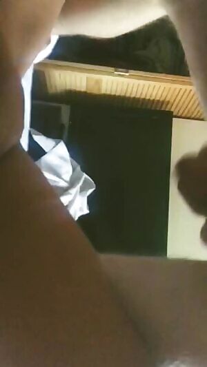 Petite brown friend got fucked and rubbing his cum all over her soft tiny boobs!